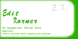 edit korner business card