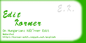 edit korner business card